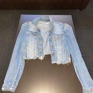cropped jean jacket
